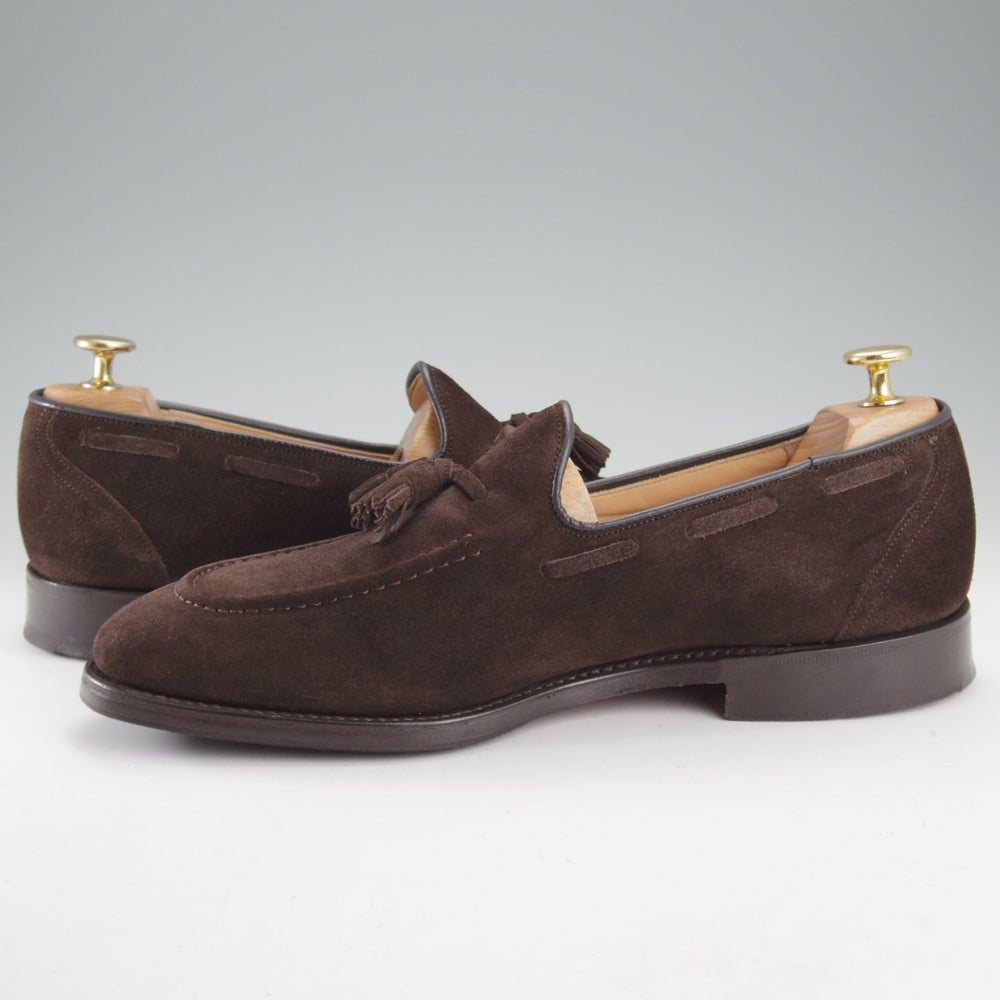 美品★チャーチ 80F/UK8【定価￥181,500-★KINGSLEY 2/キングスレー】69Rラスト/タッセルローファー/スエード/濃茶/Church's★o393
