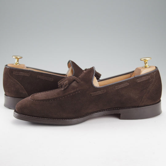 美品★チャーチ 80F/UK8【定価￥181,500-★KINGSLEY 2/キングスレー】69Rラスト/タッセルローファー/スエード/濃茶/Church's★o393