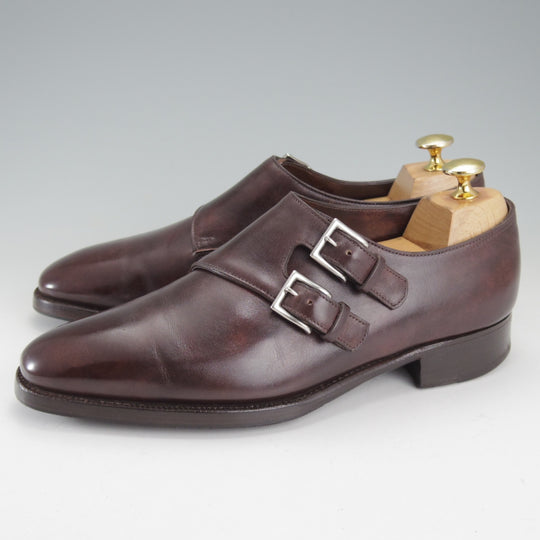 極上★ジョンロブ 5.5E【現行定価￥344,300-★純正ツリー付き/CHAPEL/8000ラスト】プレステージライン/ダブルモンク/濃茶/JOHN LOBB★o394