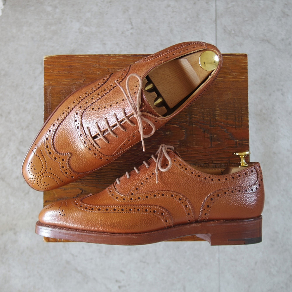 未使用★トリッカーズ SIZE 6.5【現行定価10万円以上★M6229/フルブローグ】グレインレザー/茶/Tricker's★p535