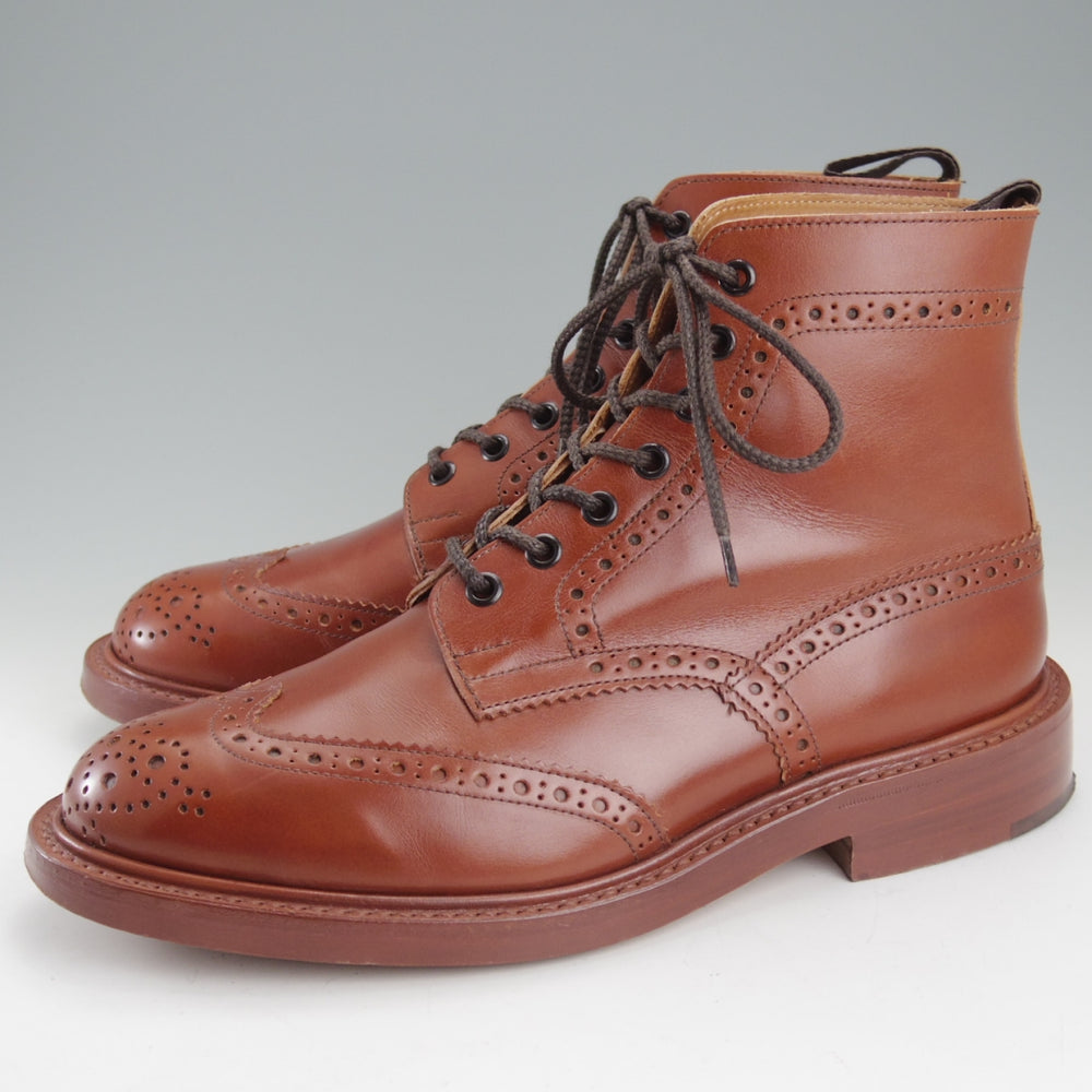 極上★トリッカーズ SIZE 7.5【定価￥143,000-★MALTON/モールトン】マロンアンティーク/2508/カントリーブーツ/茶/Tricker's★n873