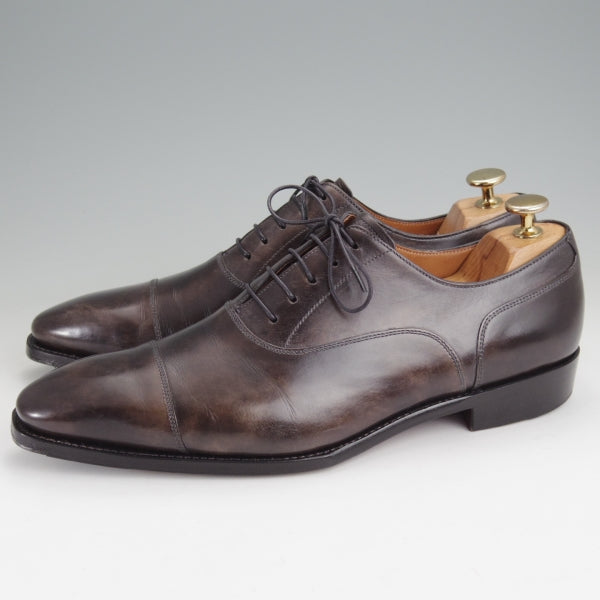極上★Perfetto/ペルフェット SIZE 7.5【定価￥56,100-★ミュージアムカーフ仕様/PALATINO】ストレートチップ/灰茶/メンズ★n380