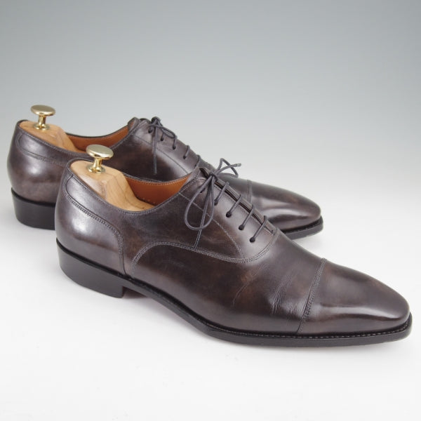 極上★Perfetto/ペルフェット SIZE 7.5【定価￥56,100-★ミュージアムカーフ仕様/PALATINO】ストレートチップ/灰茶/メンズ★n380