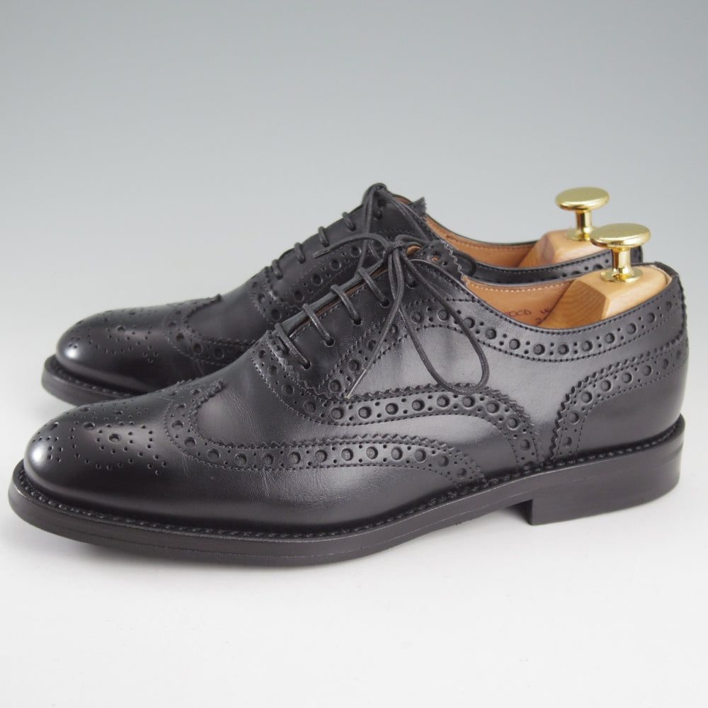 極美品★チャーチ(レディース) SIZE 35【定価￥192,500-★ナチュラルカーフ仕様のバーウッド/BURWOOD WG】フルブローグ/黒/Church's★o942