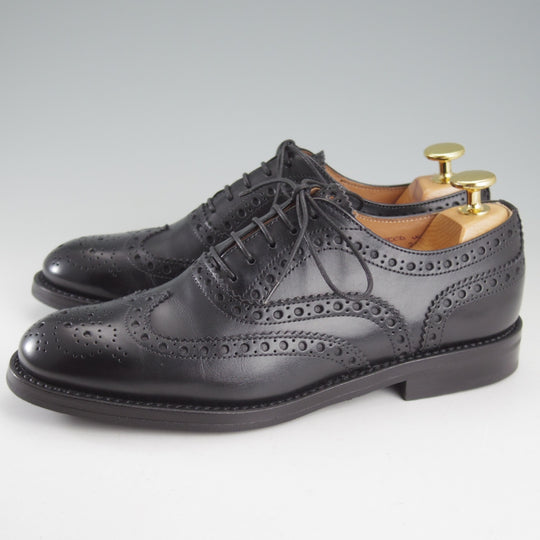 極美品★チャーチ(レディース) SIZE 35【定価￥192,500-★ナチュラルカーフ仕様のバーウッド/BURWOOD WG】フルブローグ/黒/Church's★o942