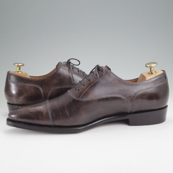 極上★Perfetto/ペルフェット SIZE 7.5【定価￥56,100-★ミュージアムカーフ仕様/PALATINO】ストレートチップ/灰茶/メンズ★n380