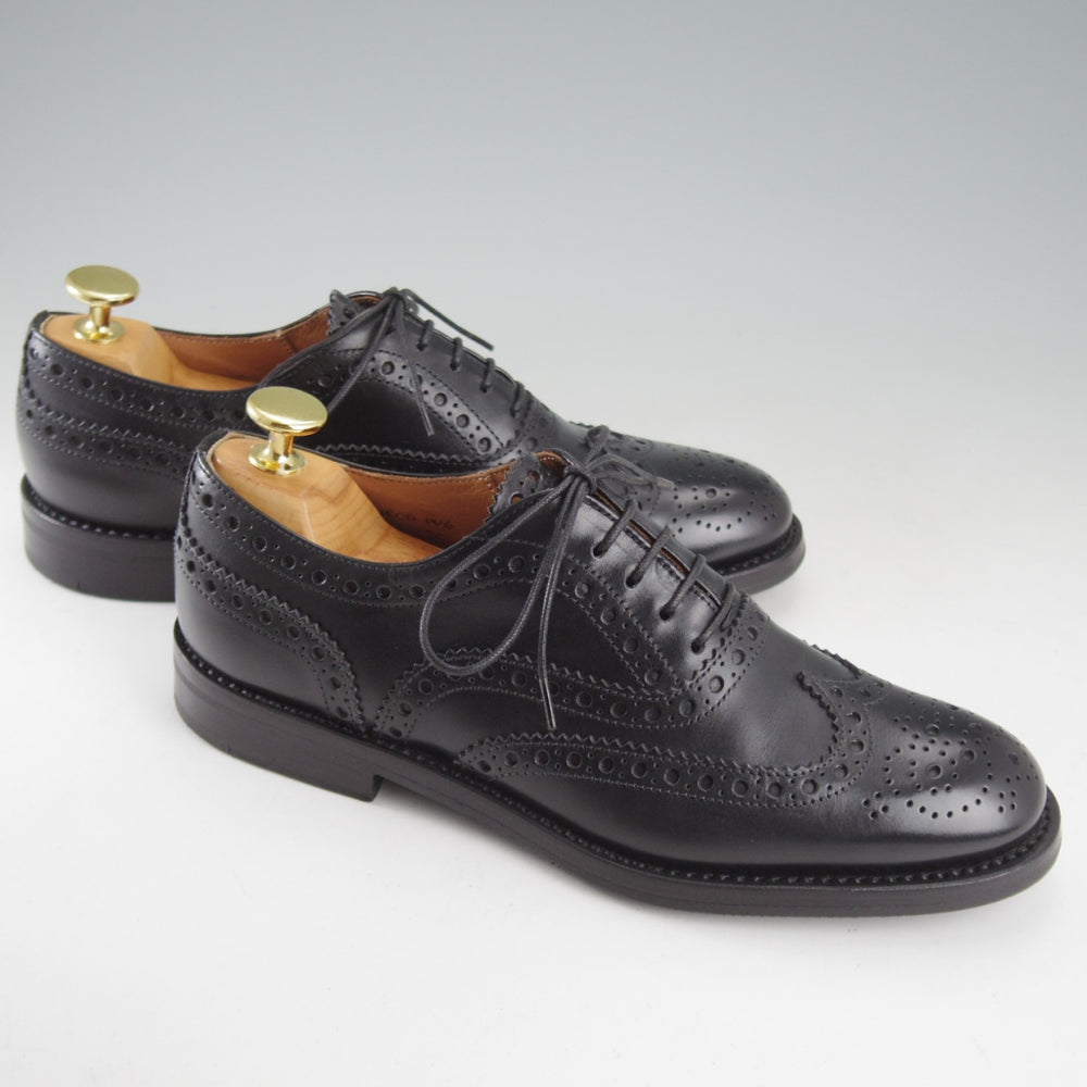 極美品★チャーチ(レディース) SIZE 35【定価￥192,500-★ナチュラルカーフ仕様のバーウッド/BURWOOD WG】フルブローグ/黒/Church's★o942