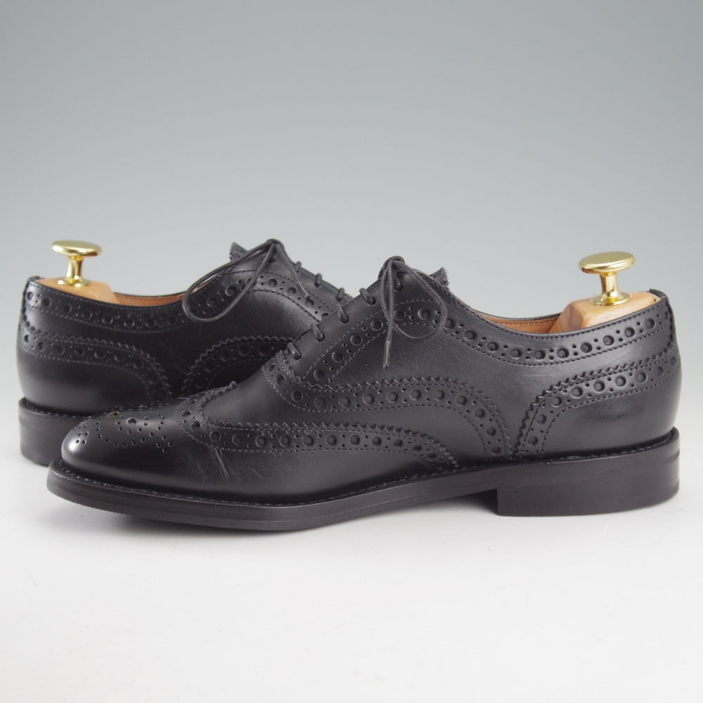 極美品★チャーチ(レディース) SIZE 35【定価￥192,500-★ナチュラルカーフ仕様のバーウッド/BURWOOD WG】フルブローグ/黒/Church's★o942
