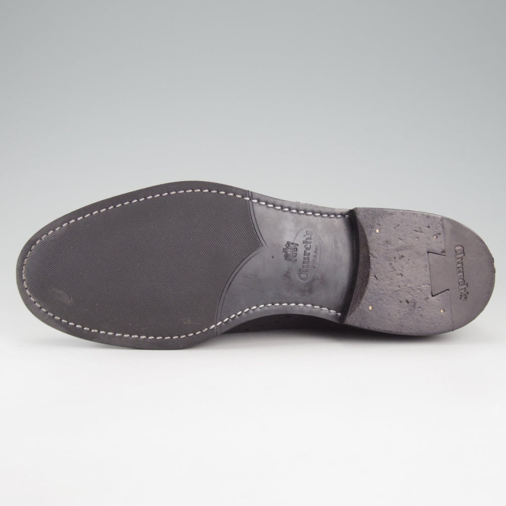 極美品★チャーチ(レディース) SIZE 35【定価￥192,500-★ナチュラルカーフ仕様のバーウッド/BURWOOD WG】フルブローグ/黒/Church's★o942