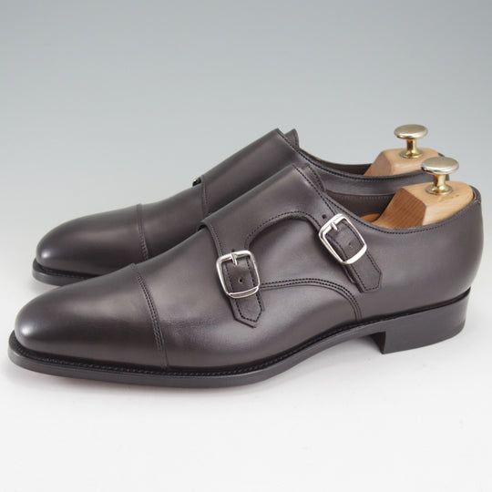 未使用★エドワードグリーン 6.5E【現行定価20万円以上★WESTMINSTER/ダブルモンク】888ラスト/カーフ/濃灰/メンズ/EDWARD GREEN★o396