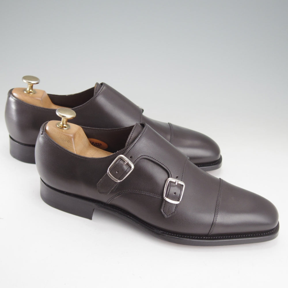 未使用★エドワードグリーン 6.5E【現行定価20万円以上★WESTMINSTER/ダブルモンク】888ラスト/カーフ/濃灰/メンズ/EDWARD GREEN★o396