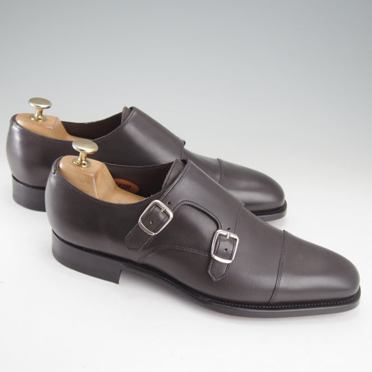 未使用★エドワードグリーン 6.5E【現行定価20万円以上★WESTMINSTER/ダブルモンク】888ラスト/カーフ/濃灰/メンズ/EDWARD GREEN★o396