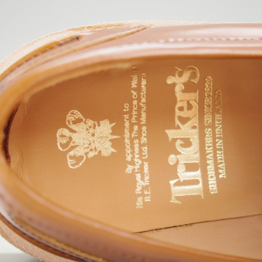 未使用★トリッカーズ SIZE 6【定価￥110,000-★コインローファー/JAMES】3227/ブックバインダーレザー/チェスナット/茶/Tricker's★n381