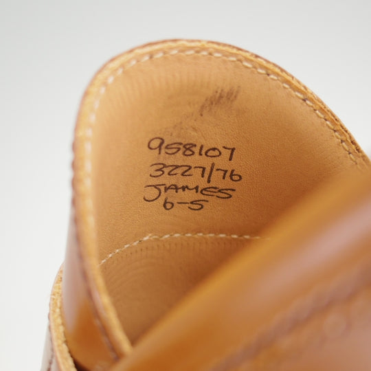 未使用★トリッカーズ SIZE 6【定価￥110,000-★コインローファー/JAMES】3227/ブックバインダーレザー/チェスナット/茶/Tricker's★n381
