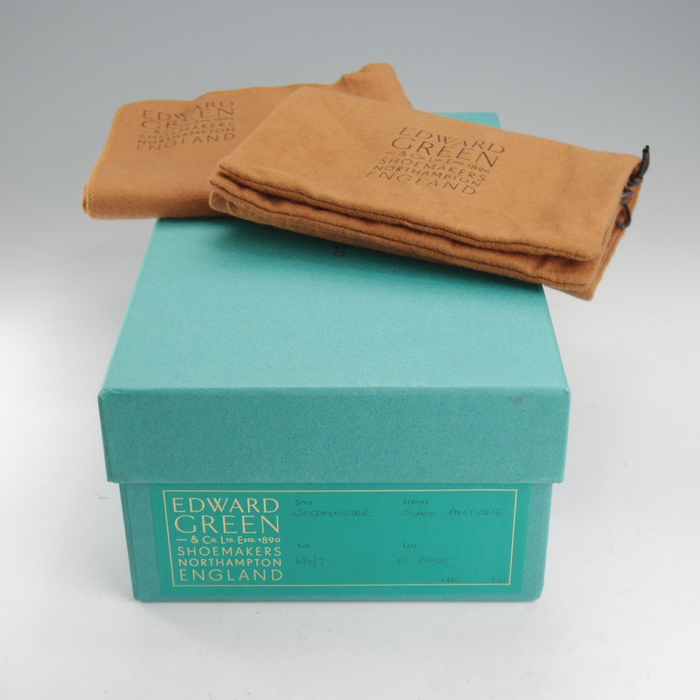 未使用★エドワードグリーン 6.5E【現行定価20万円以上★WESTMINSTER/ダブルモンク】888ラスト/カーフ/濃灰/メンズ/EDWARD GREEN★o396