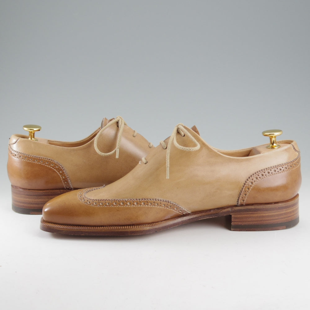 未使用★(伊)LIDFORT/リドフォルト SIZE 6.5【★ブラインドブローグ/薄茶】カーフ/メンズ★o944