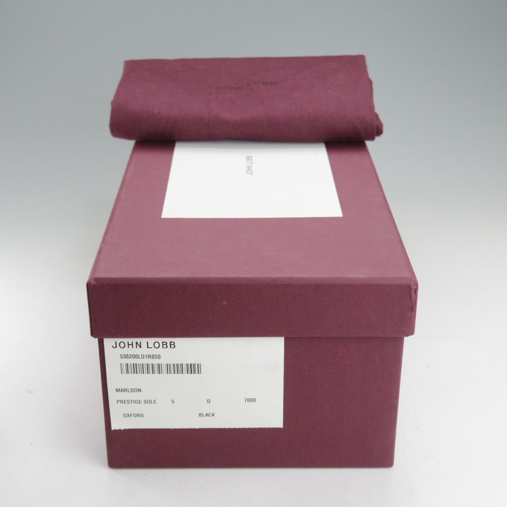 極美品★ジョンロブ 5D【定価￥421,300-★プレステージライン/Marldon/ホールカット】7000ラスト/カーフ/黒/メンズ/JOHN LOBB★o397