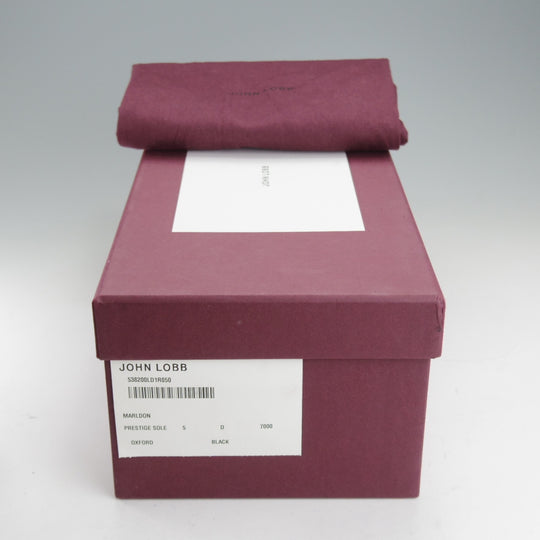 極美品★ジョンロブ 5D【定価￥421,300-★プレステージライン/Marldon/ホールカット】7000ラスト/カーフ/黒/メンズ/JOHN LOBB★o397