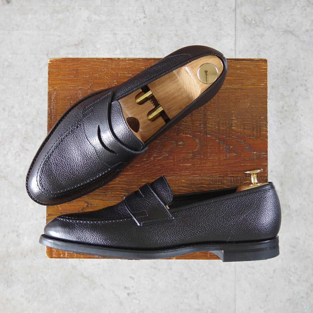 極美品★クロケット&ジョーンズ 6E【現行定価10万円以上★ユナイテッドアローズ別注/ROSEDALE】330ラスト/コインローファー/黒★n879