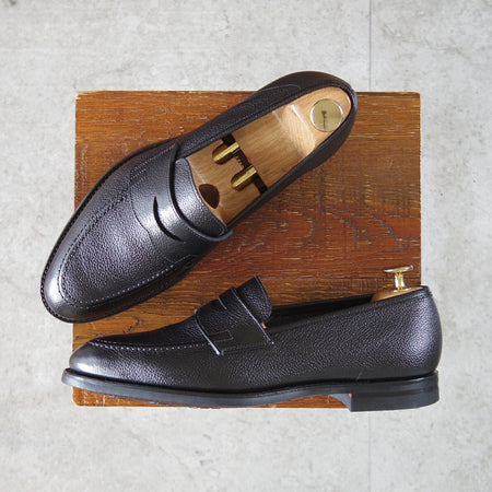 極美品★クロケット&ジョーンズ 6E【現行定価10万円以上★ユナイテッドアローズ別注/ROSEDALE】330ラスト/コインローファー/黒★n879