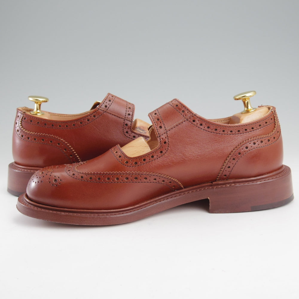 ほぼ試着程度★トリッカーズ(レディース) SIZE 4【定価￥132,000-★メリージェーン/L6011】MARY JANE/カーフ/茶/Tricker's★n876