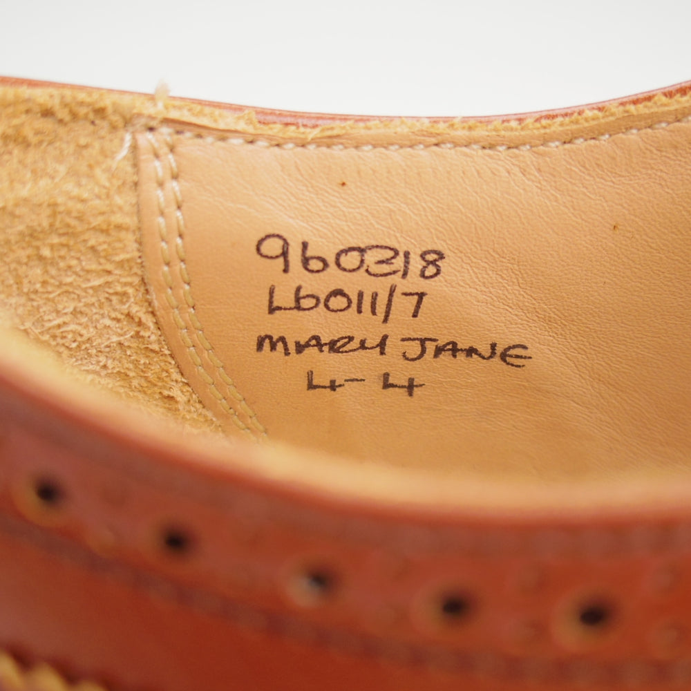 ほぼ試着程度★トリッカーズ(レディース) SIZE 4【定価￥132,000-★メリージェーン/L6011】MARY JANE/カーフ/茶/Tricker's★n876