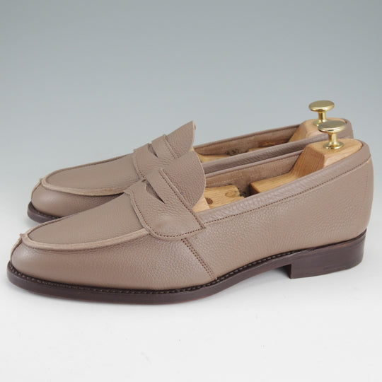 未使用★トリッカーズ SIZE 8.5【現行定価10万円以上★コインローファー/M7232】グレインレザー/灰茶/メンズ/Tricker's★p533