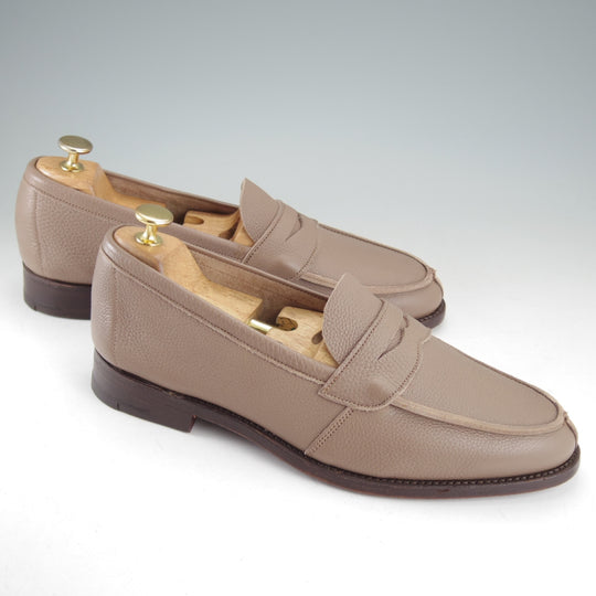 未使用★トリッカーズ SIZE 8.5【現行定価10万円以上★コインローファー/M7232】グレインレザー/灰茶/メンズ/Tricker's★p533