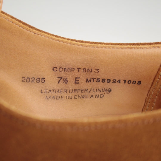 ★クロケット&ジョーンズ 7.5E【現行定価10万円以上★ユナイテッドアローズ別注/COMPTON 3】モンクストラップ/スエード/茶/メンズ★n384