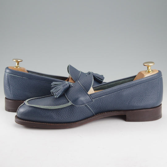 未使用★トリッカーズ SIZE 8.5【現行定価10万円以上★タッセルローファー】グレインレザー/紺/メンズ/Tricker's★p534