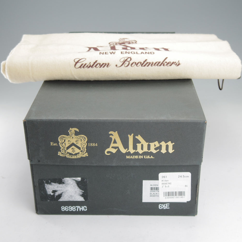極美品★オールデン 6.5E【現行定価20万円以上★コードバン仕様/インディーブーツ/86987HC】トゥルーバランスラスト/黒/ALDEN★o400