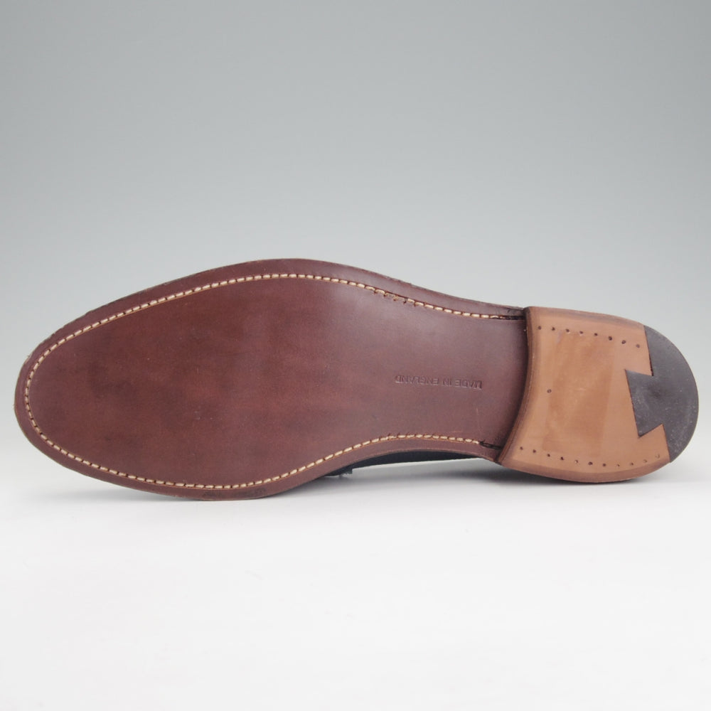 未使用★トリッカーズ SIZE 8.5【現行定価10万円以上★タッセルローファー】グレインレザー/紺/メンズ/Tricker's★p534