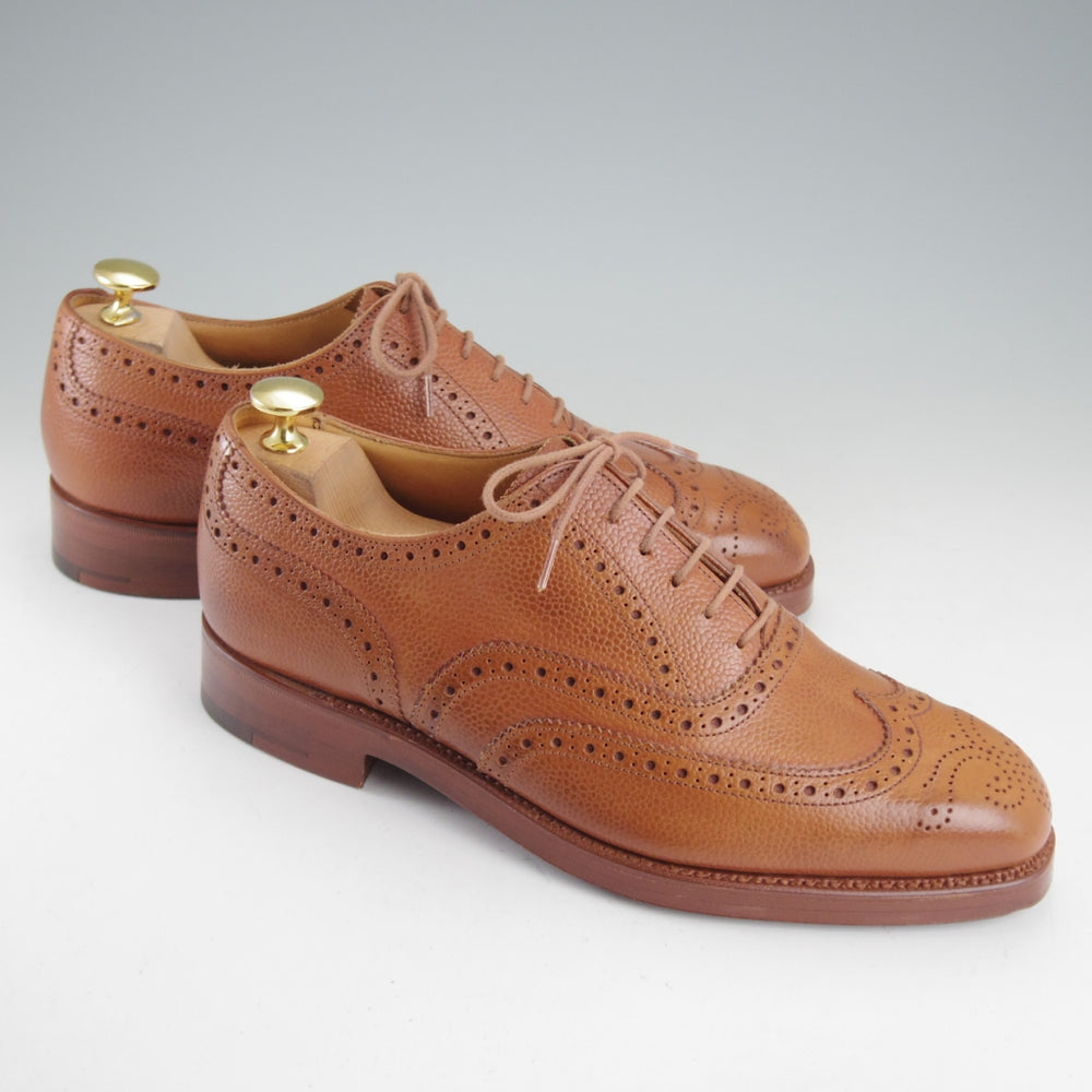 未使用★トリッカーズ SIZE 6.5【現行定価10万円以上★M6229/フルブローグ】グレインレザー/茶/Tricker's★p535