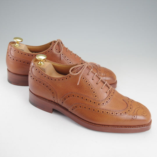 未使用★トリッカーズ SIZE 6.5【現行定価10万円以上★M6229/フルブローグ】グレインレザー/茶/Tricker's★p535