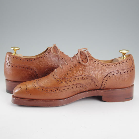 未使用★トリッカーズ SIZE 6.5【現行定価10万円以上★M6229/フルブローグ】グレインレザー/茶/Tricker's★p535