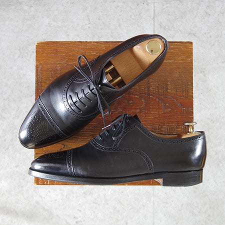 極上★ジョンロブ 5.5E【定価￥216,000-★セミブローグ/SAUNTON/7000ラスト】カーフ/黒/メンズ/JOHN LOBB★o413