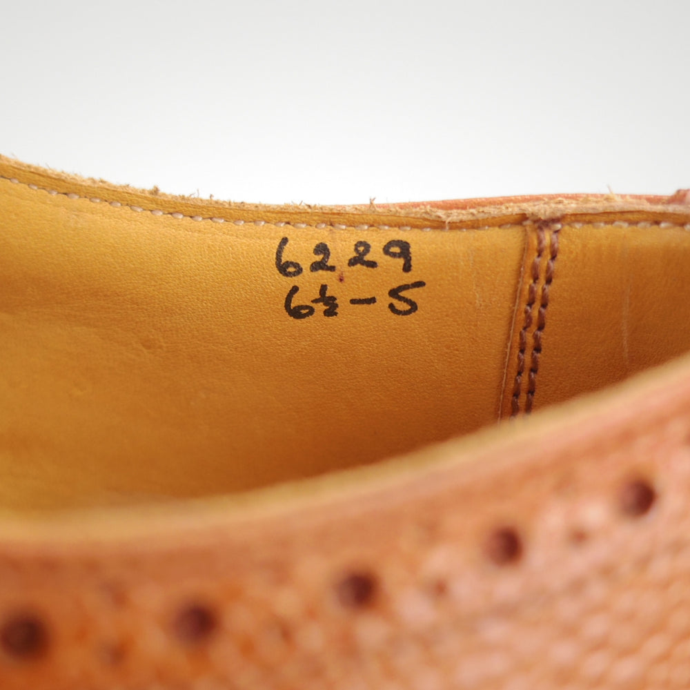 未使用★トリッカーズ SIZE 6.5【現行定価10万円以上★M6229/フルブローグ】グレインレザー/茶/Tricker's★p535