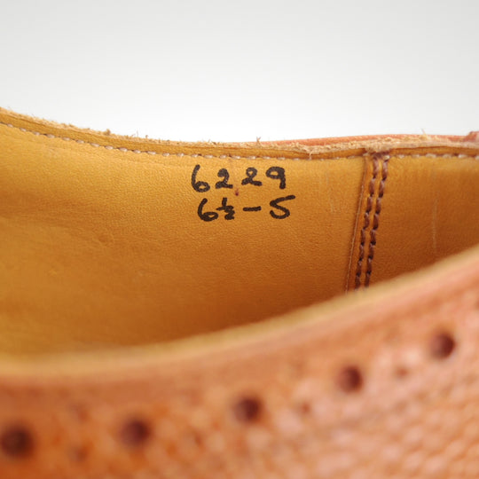 未使用★トリッカーズ SIZE 6.5【現行定価10万円以上★M6229/フルブローグ】グレインレザー/茶/Tricker's★p535