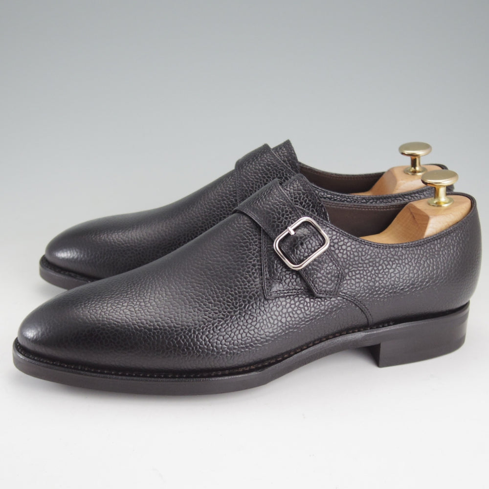 未使用★TLB Mallorca/ティーエルビー SIZE 6【貴重★MTO品/(上級)Artistaコレクション/196】モンクストラップ/グレインレザー/黒★p536
