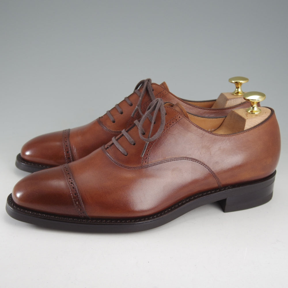 極美品★三陽山長 SIZE 6.5【定価￥94,600-★勇也/R3010ラスト】パンチドキャップトゥ/カーフ/茶/メンズ/YUYA/Sanyo Yamacho★o948