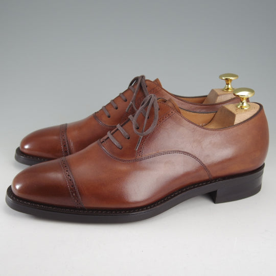 極美品★三陽山長 SIZE 6.5【定価￥94,600-★勇也/R3010ラスト】パンチドキャップトゥ/カーフ/茶/メンズ/YUYA/Sanyo Yamacho★o948