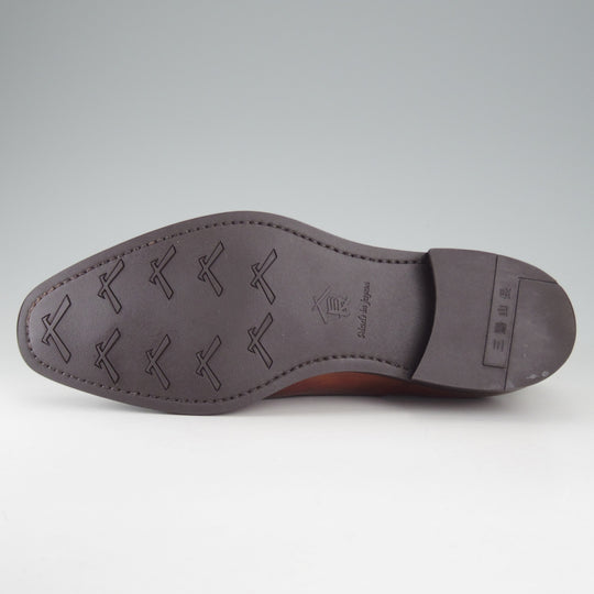 極美品★三陽山長 SIZE 6.5【定価￥94,600-★勇也/R3010ラスト】パンチドキャップトゥ/カーフ/茶/メンズ/YUYA/Sanyo Yamacho★o948