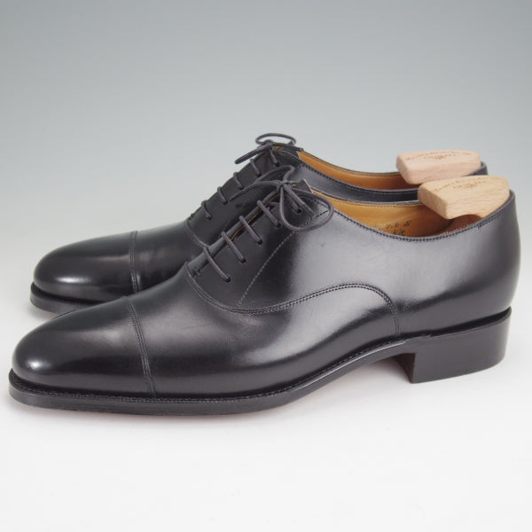 未使用★(浅草)ギルド・オブ・クラフツ SIZE 7(S)【定価￥115,500-★Blackie/(英国製)純正ツリー付】ストレートチップ/黒/カーフ★n389