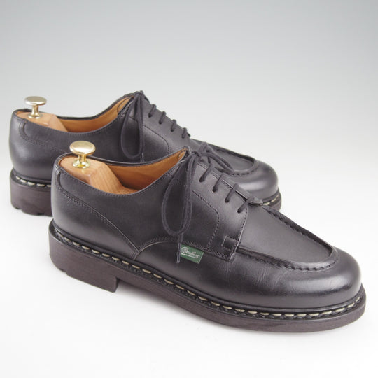 極美品★パラブーツ SIZE 7.5【定価￥110,000-★シャンボード/CHAMBORD】Uチップ/TEXソール/リスレザー/NOIR/黒/メンズ/Paraboot★p539