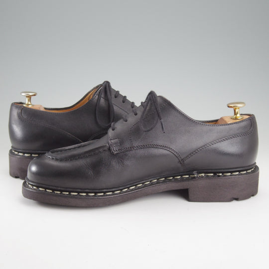 極美品★パラブーツ SIZE 7.5【定価￥110,000-★シャンボード/CHAMBORD】Uチップ/TEXソール/リスレザー/NOIR/黒/メンズ/Paraboot★p539