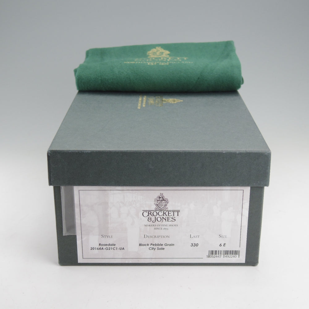 極美品★クロケット&ジョーンズ 6E【現行定価10万円以上★ユナイテッドアローズ別注/ROSEDALE】330ラスト/コインローファー/黒★n879