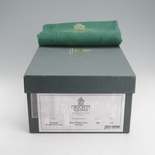 極美品★クロケット&ジョーンズ 6E【現行定価10万円以上★ユナイテッドアローズ別注/ROSEDALE】330ラスト/コインローファー/黒★n879