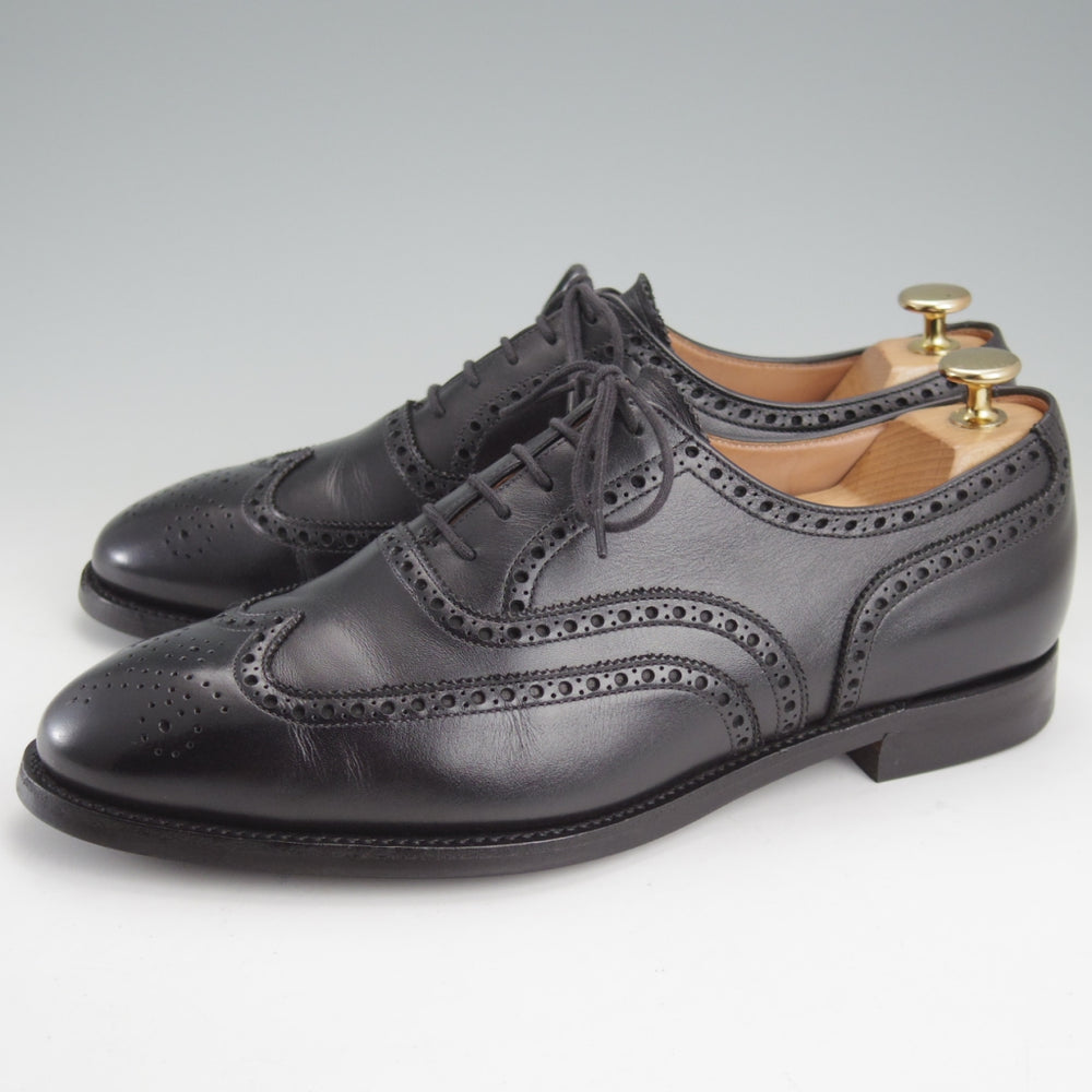 美品★クロケット&ジョーンズ 7.5E【定価￥132,000-★WESTGATE2/ウェストゲート2】379ラスト/フルブローグ/黒/Crockett&Jones★n880
