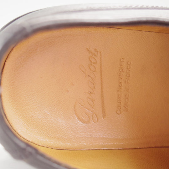 極美品★パラブーツ SIZE 7.5【定価￥110,000-★シャンボード/CHAMBORD】Uチップ/TEXソール/リスレザー/NOIR/黒/メンズ/Paraboot★p539