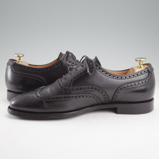 美品★クロケット&ジョーンズ 7.5E【定価￥132,000-★WESTGATE2/ウェストゲート2】379ラスト/フルブローグ/黒/Crockett&Jones★n880
